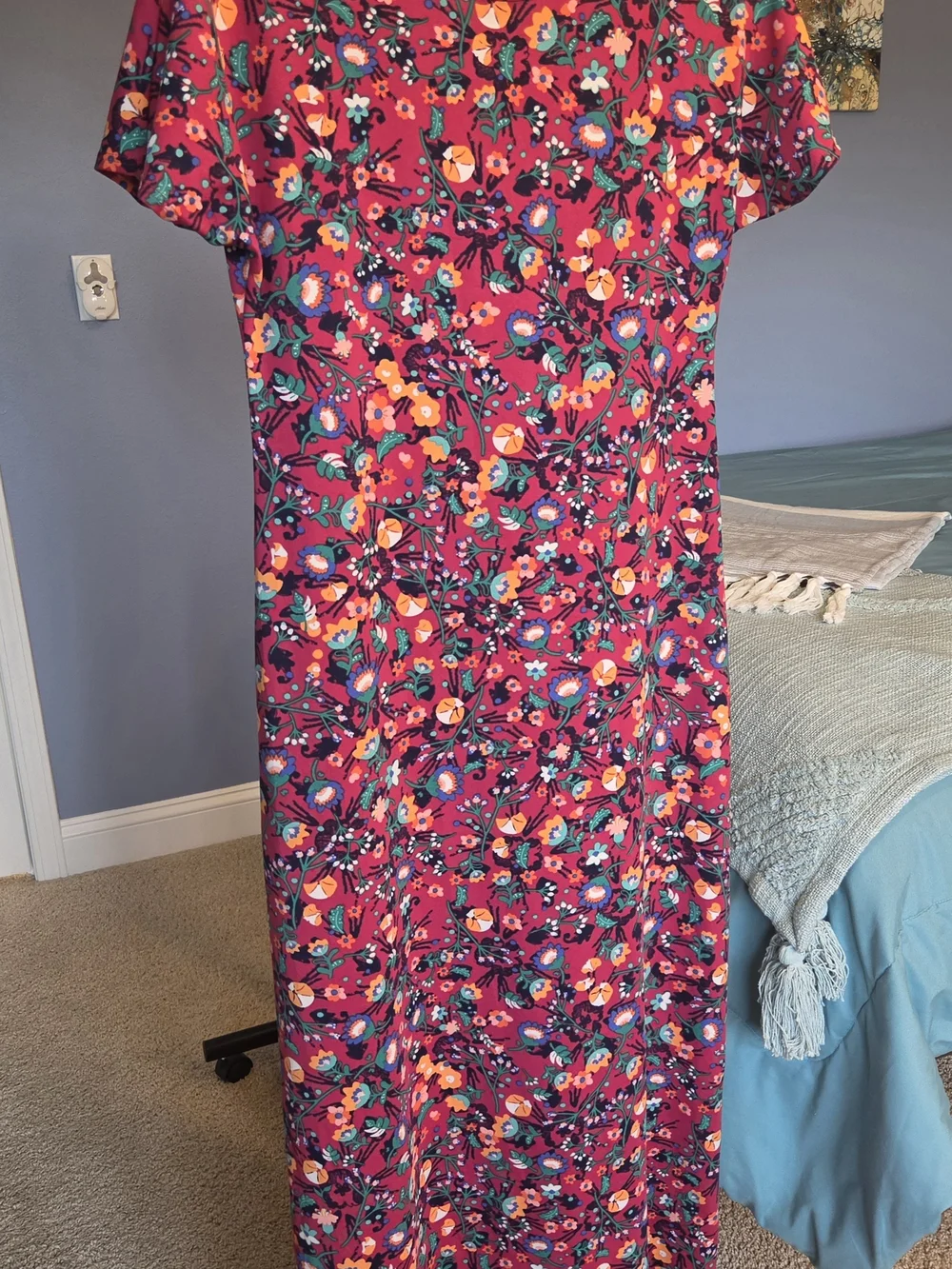LuLaRoe Pink Floral Maxi Dress